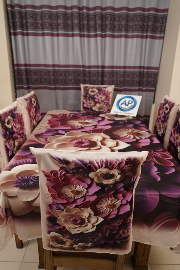 3D Print Premium Dining Table Cloth & Chiar-02