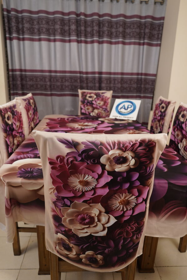 3D Print Premium Dining Table Cloth & Chiar-02