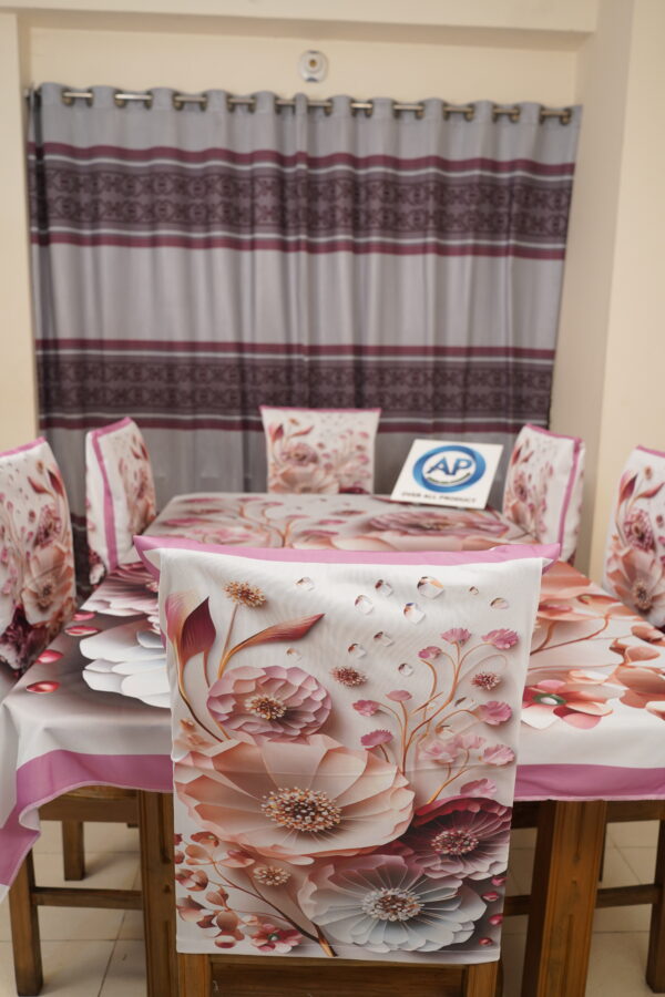 3D Print Premium Dining Table Cloth & Chiar-06