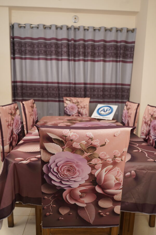 3D Print Premium Dining Table Cloth & Chiar-07