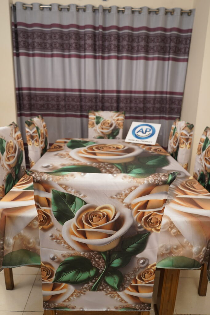 3D Print Premium Dining Table Cloth & Chiar-09