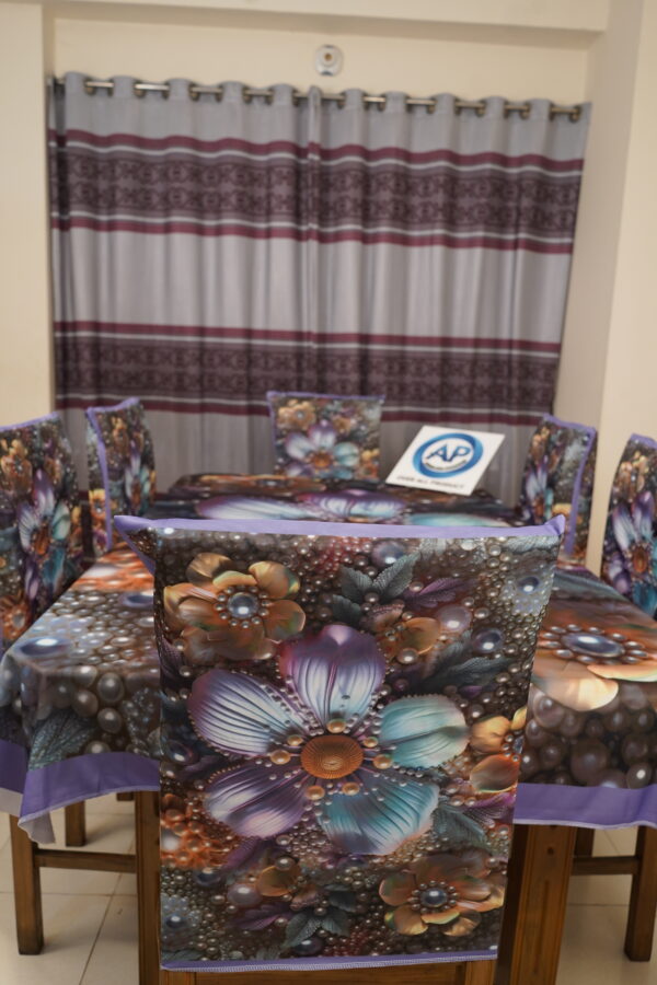 3D Print Premium Dining Table Cloth & Chiar-11