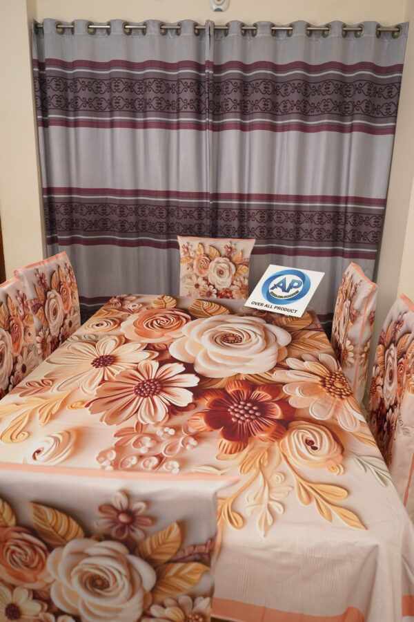 3D Print Premium Dining Table Cloth & Chiar-15