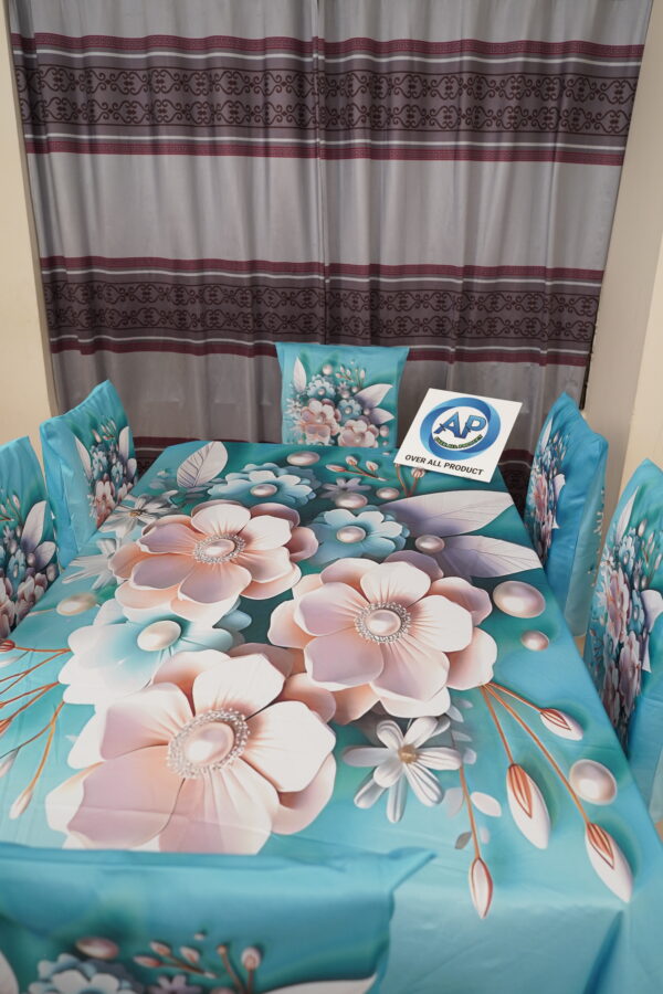 3D Print Premium Dining Table Cloth & Chiar-01