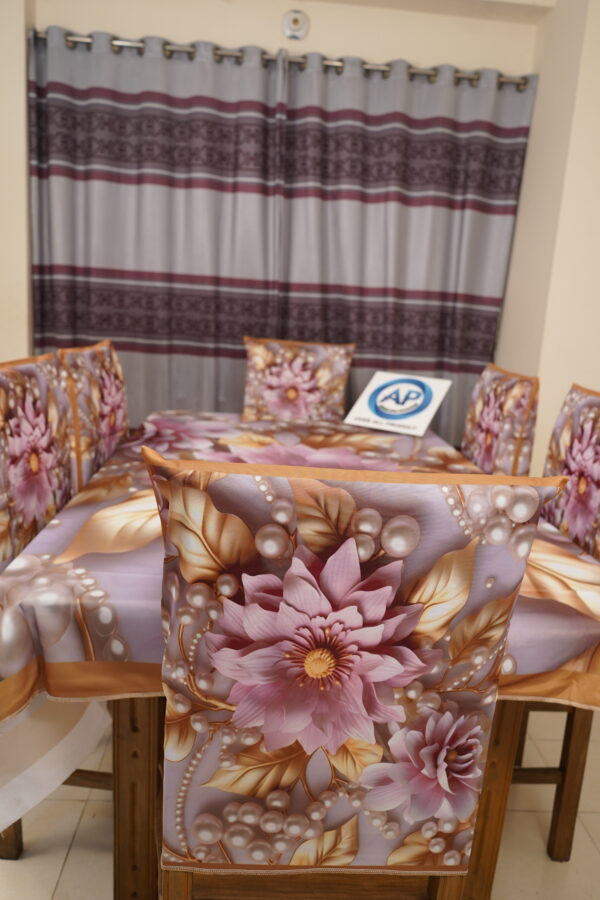 3D Print Premium Dining Table Cloth & Chiar-21