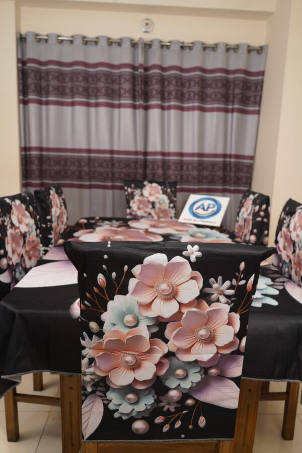 3D Print Premium Dining Table Cloth & Chiar-23