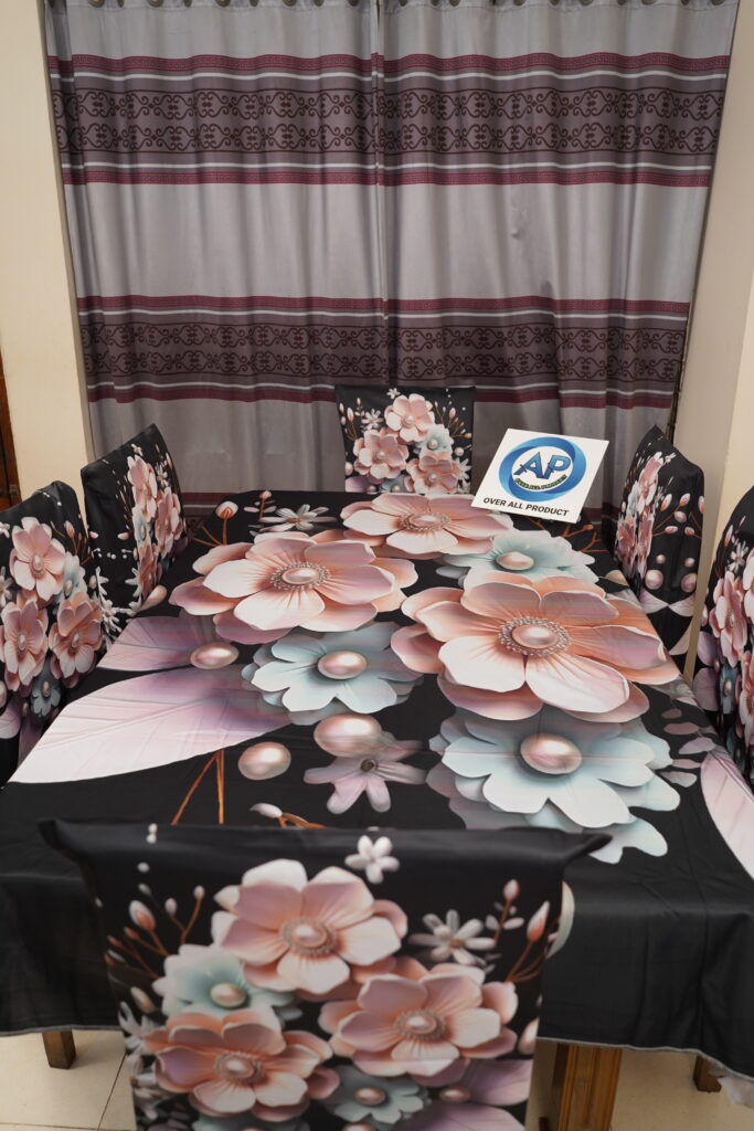 3D Print Premium Dining Table Cloth & Chiar-23