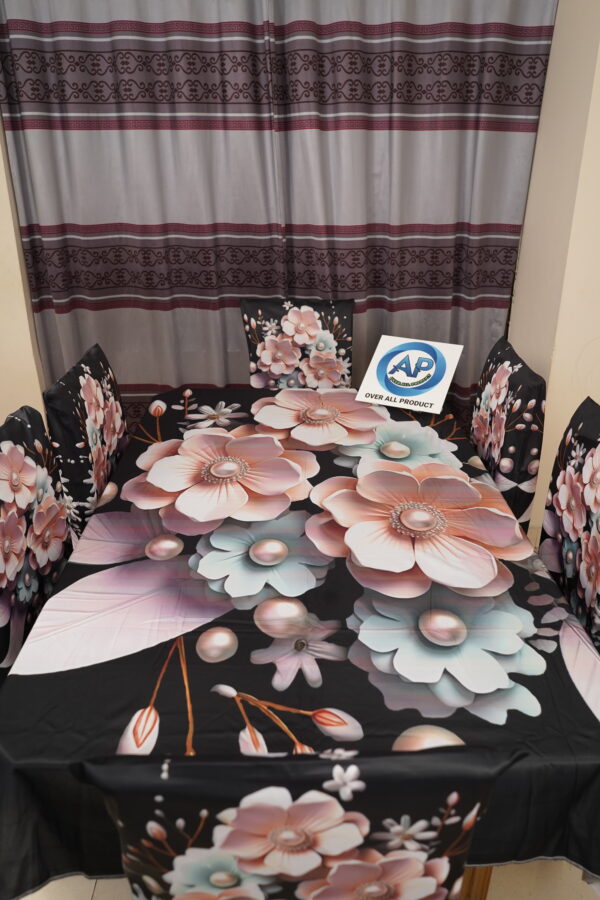 3D Print Premium Dining Table Cloth & Chiar-23