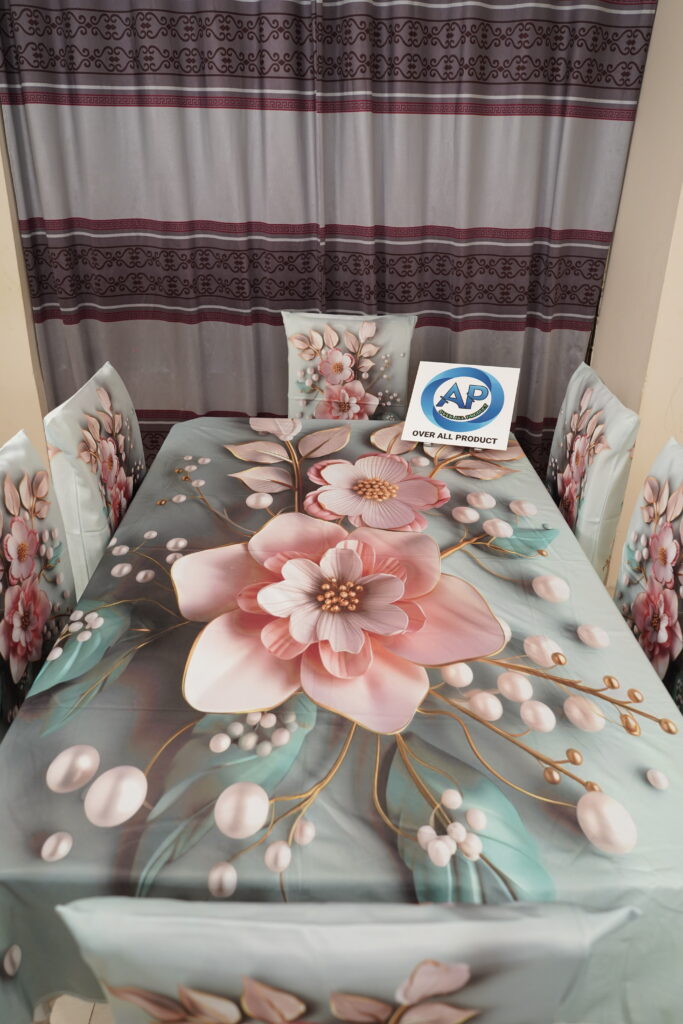 3D Print Premium Dining Table Cloth & Chiar-24