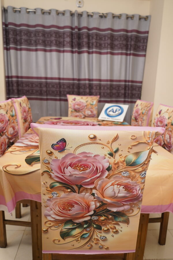 3D Print Premium Dining Table Cloth & Chiar-25