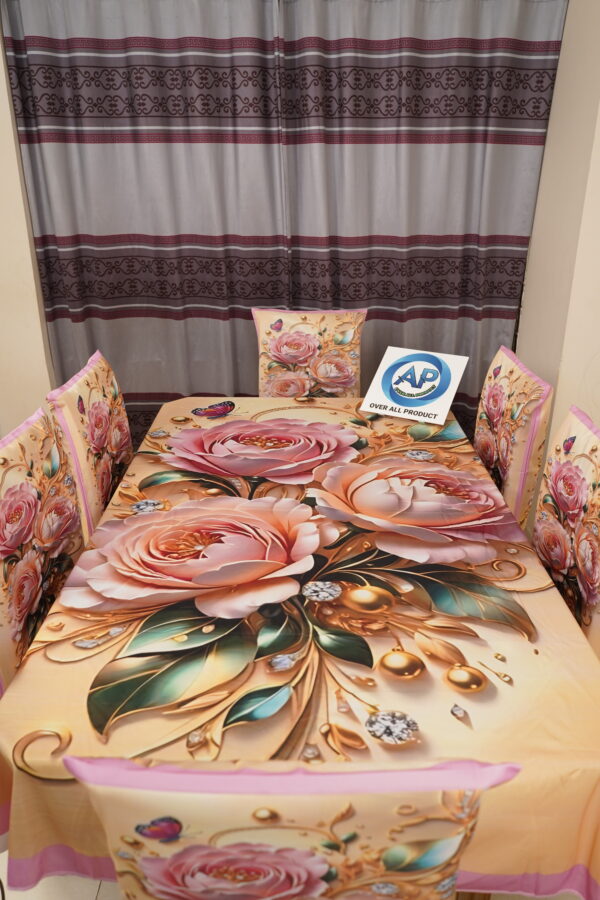 3D Print Premium Dining Table Cloth & Chiar-25