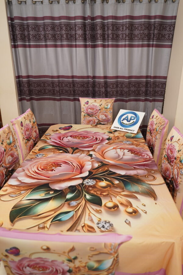 3D Print Premium Dining Table Cloth & Chiar-25